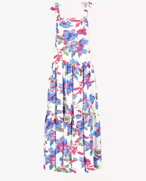 Lniana sukienka w kwiaty Capri
