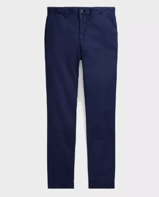 Lniano-bawełniane spodnie Straight Fit