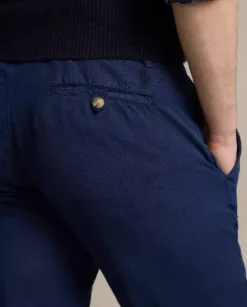 Lniano-bawełniane spodnie Straight Fit