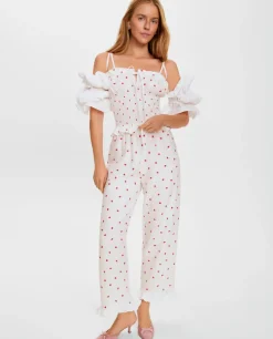 Lniany top z printem Arle Strawberries