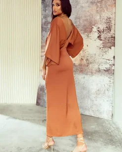 Maxi sukienka Bronze Elegance