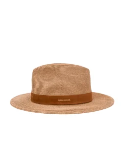 Miodowo-brązowy kapelusz Japanese Fedora