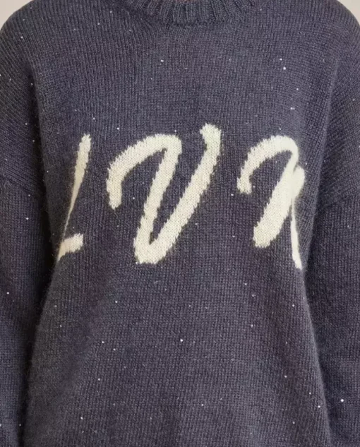 Moherowy sweter z logo