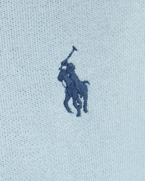 Niebieska bluza z kapturem i logo