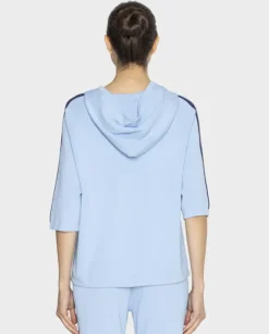 Niebieska bluza z rękawami 3/4