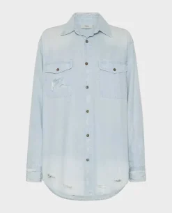 Niebieska koszula jeansowa Chambray