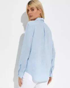 Niebieska koszula Relaxed Fit z logo