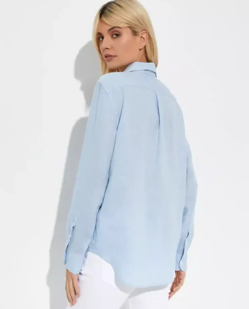 Niebieska koszula Relaxed Fit z logo
