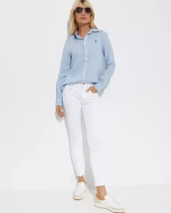 Niebieska koszula Relaxed Fit z logo