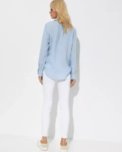 Niebieska koszula Relaxed Fit z logo