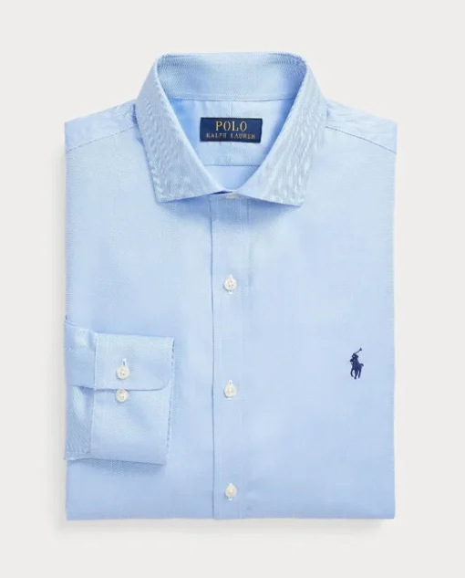 Niebieska koszula z logo Slim Fit