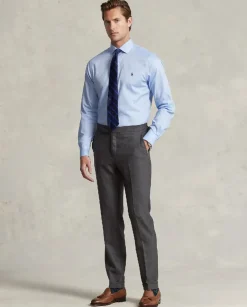 Niebieska koszula z logo Slim Fit