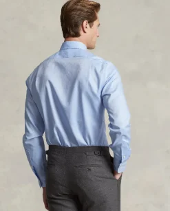 Niebieska koszula z logo Slim Fit