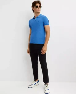 Niebieska koszulka polo