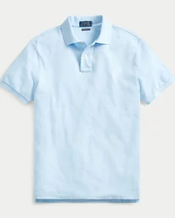 Niebieska koszulka polo Slim Fit Mesh