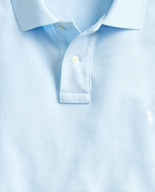 Niebieska koszulka polo Slim Fit Mesh
