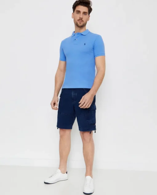 Niebieska koszulka Slim Fit