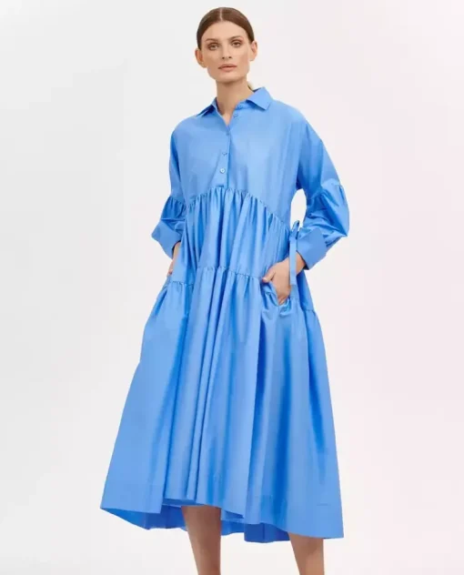 Niebieska sukienka oversize Hestia