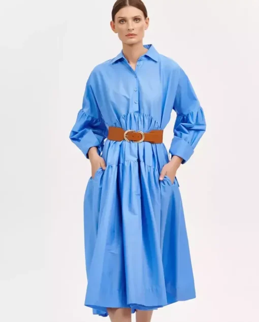 Niebieska sukienka oversize Hestia