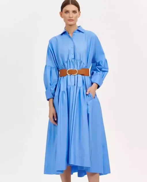 Niebieska sukienka oversize Hestia