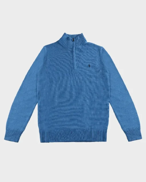 Niebieski sweter Regular Fit