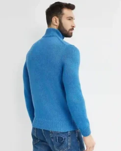 Niebieski sweter Regular Fit