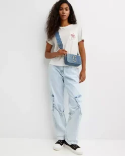 Niebieskie jeansy w typie cargo