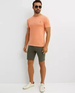 Pomarańczowa koszulka Slim Fit