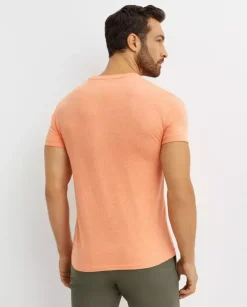Pomarańczowa koszulka Slim Fit