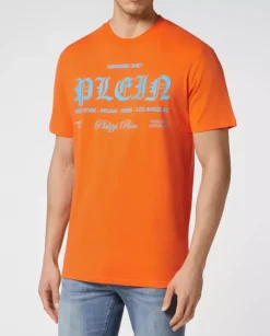 Pomarańczowy t-shirt SS z logo