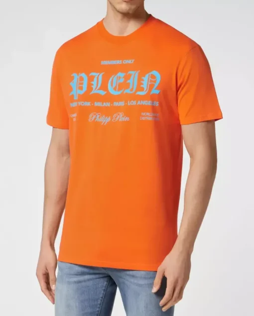 Pomarańczowy t-shirt SS z logo