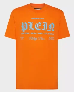 Pomarańczowy t-shirt SS z logo