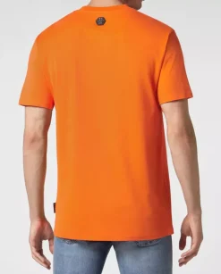 Pomarańczowy t-shirt SS z logo