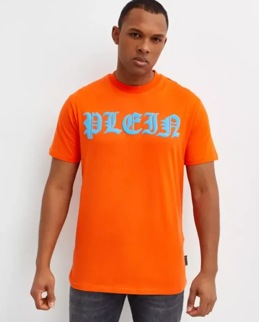 Pomarańczowy t-shirt SS z logo