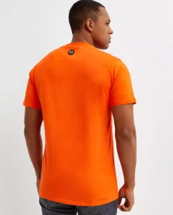 Pomarańczowy t-shirt SS z logo