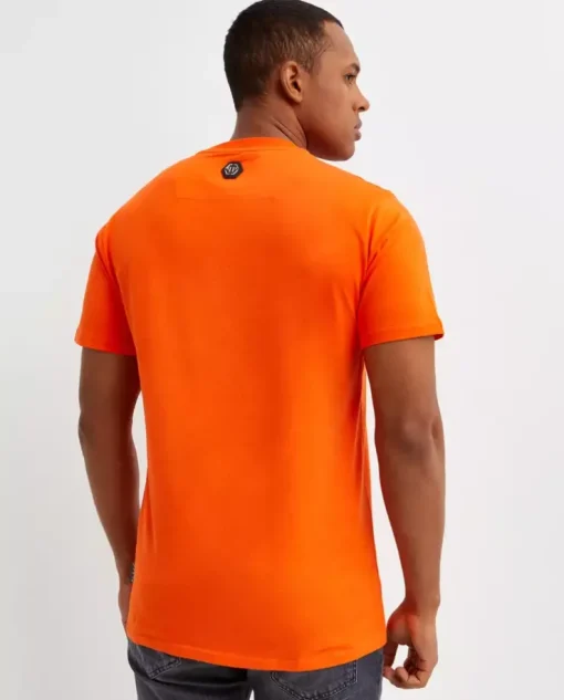 Pomarańczowy t-shirt SS z logo