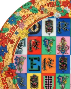 Porcelanowy talerz Christmas Holiday Alphabet