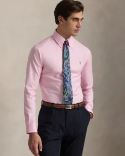 Różowa bawełniana koszula Slim Fit