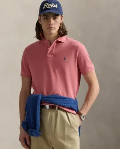 Różowa koszulka polo Custom Slim Fit