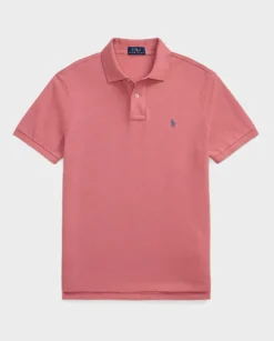Różowa koszulka polo Custom Slim Fit