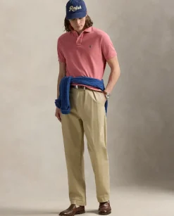 Różowa koszulka polo Custom Slim Fit