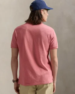 Różowa koszulka polo Custom Slim Fit