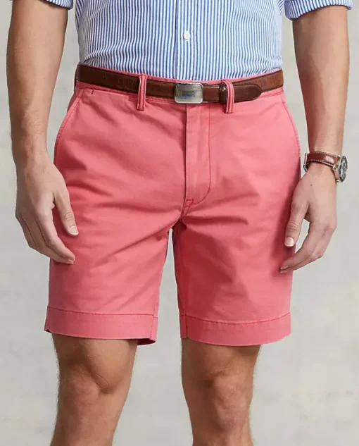 Różowe spodenki Straight Fit Chino