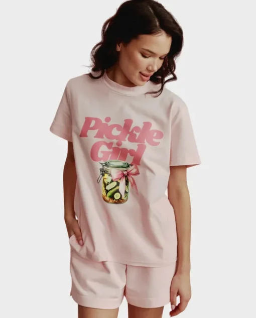 Różowy t-shirt Pickle