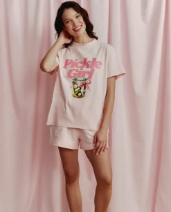 Różowy t-shirt Pickle