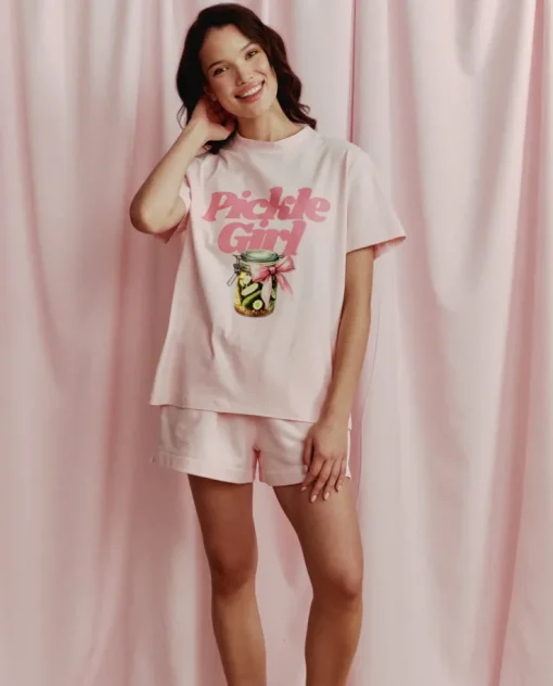 Różowy t-shirt Pickle