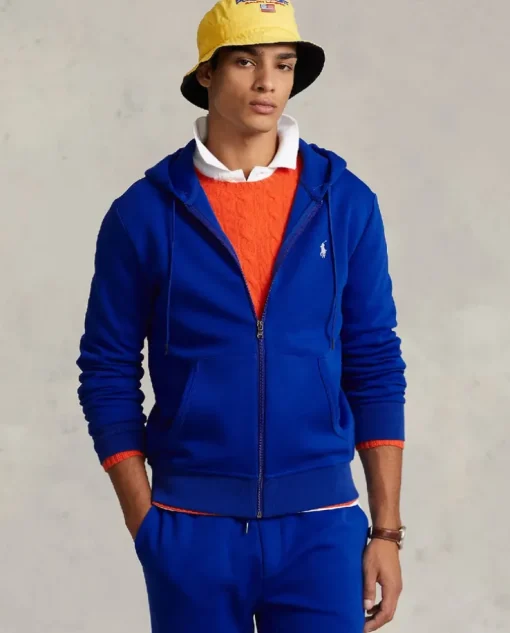 Rozpinana bluza z kapturem i logo