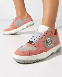 Różówo-szare sneakersy Lo-Top