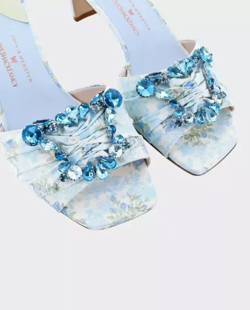 Satynowe mule SOPHIA WEBSTER X LOVE SHACK FANCY