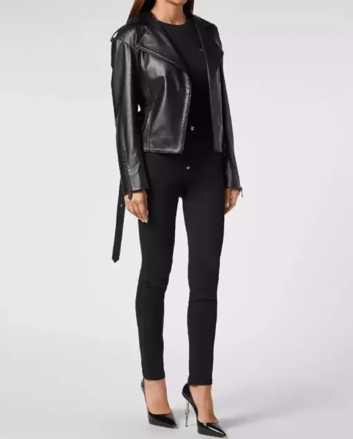 Skórzana kurtka oversize